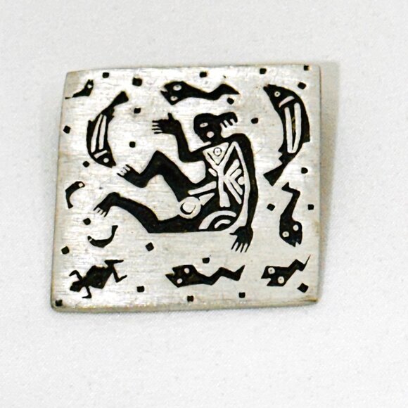 Vintage Alice Seely/Urban Fetishes Petroglyph Brooch/Pin (2000) - Picture 1 of 4